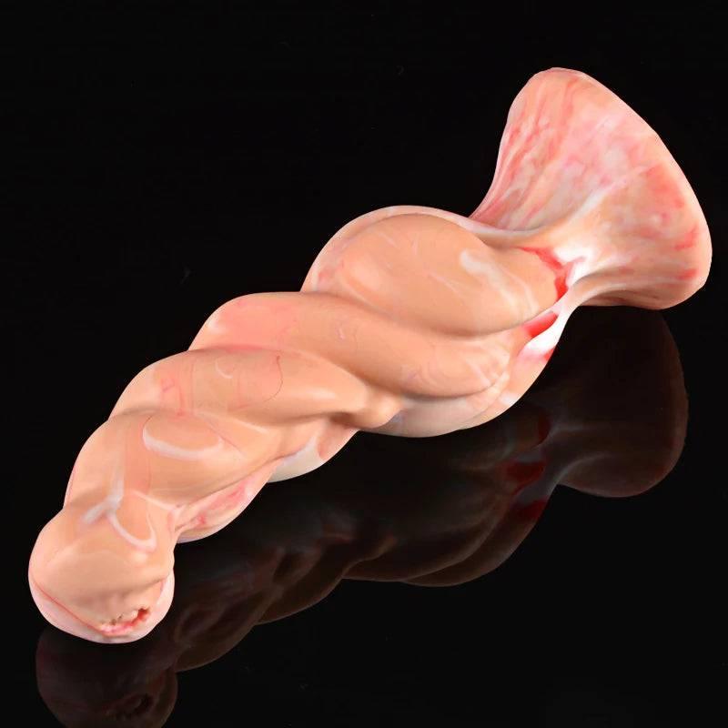 Body-Safe Silicone Monster Dildo – 7.3" Realistic Anal & Vaginal Penetrator with Suction Cup - Passion Pulse Adult