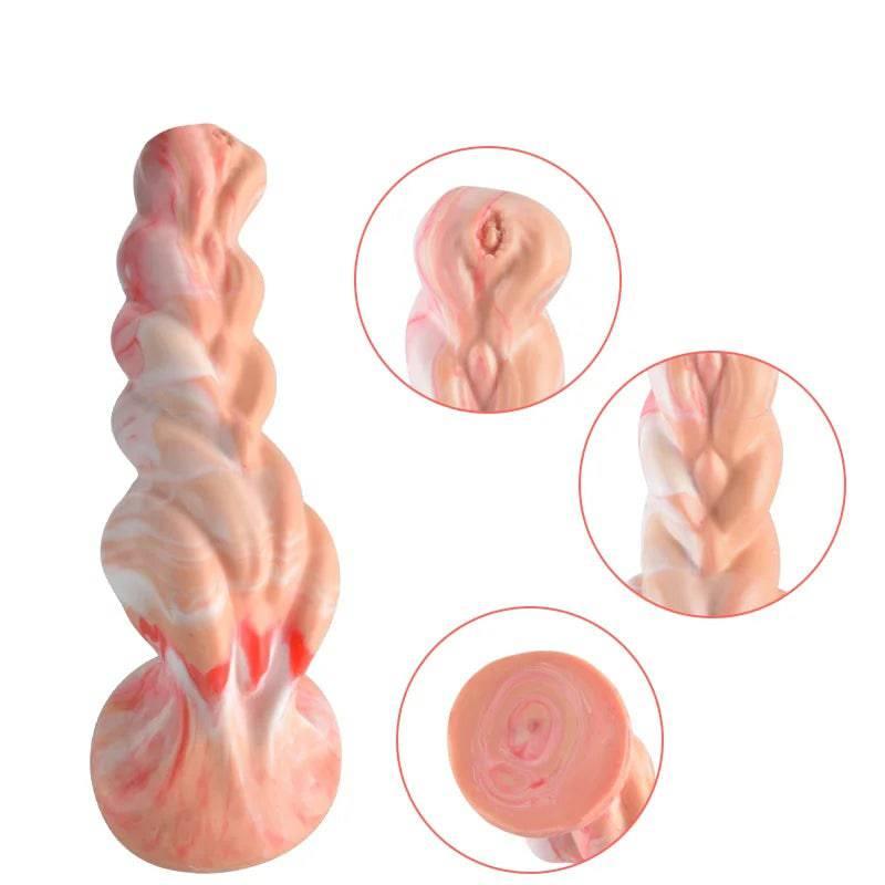 Body-Safe Silicone Monster Dildo – 7.3" Realistic Anal & Vaginal Penetrator with Suction Cup - Passion Pulse Adult