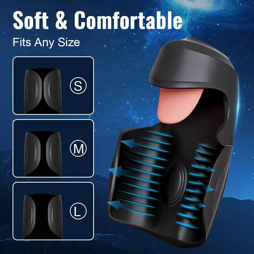 2-in-1 Tongue Licking & Tapping Vibrating Masturbator - Passion Pulse Adult