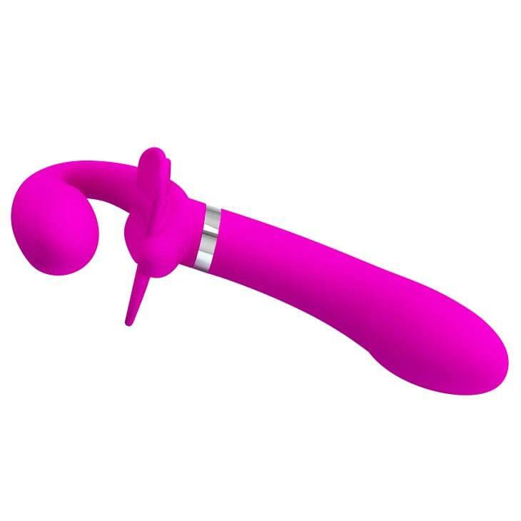 Pretty Love 12-Speed Strap-On Vibrator | Double Penetration Dildo for Lesbian Couples & Women - Passion Pulse Adult