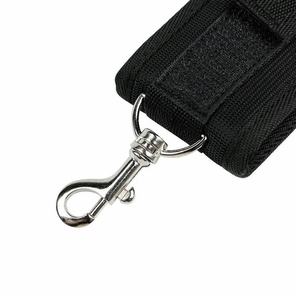 Adjustable Steel Leg Spreader Bar with Ankle and Wrist Cuffs | Neck Collar Bondage Restraint Set for SM Roleplay and Erotic Fantasy - Passion Pulse Adult