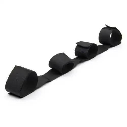 Adjustable Steel Leg Spreader Bar with Ankle and Wrist Cuffs | Neck Collar Bondage Restraint Set for SM Roleplay and Erotic Fantasy - Passion Pulse Adult