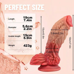 Realistic Monster Dildo - Soft Silicone Dinosaur-Inspired Design - Passion Pulse Adult