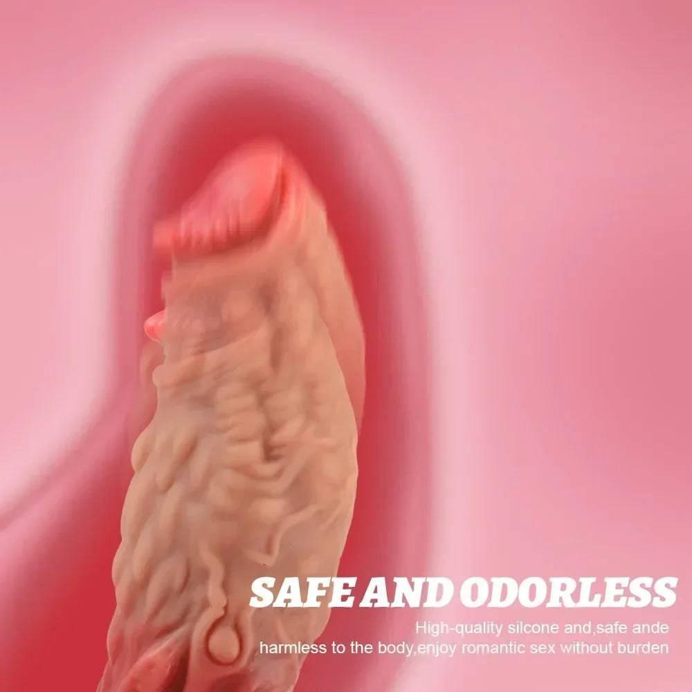 Realistic Monster Dildo - Soft Silicone Dinosaur-Inspired Design - Passion Pulse Adult