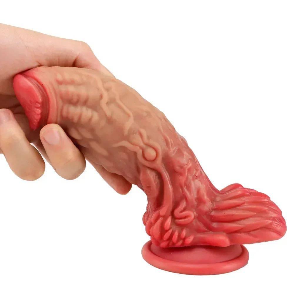 Realistic Monster Dildo - Soft Silicone Dinosaur-Inspired Design - Passion Pulse Adult