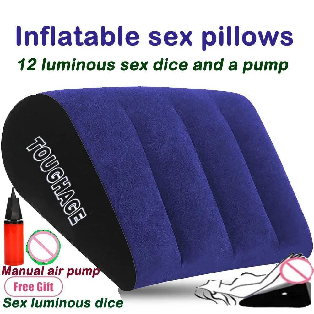 Inflatable Assist Sex Pillow: BDSM Sofa, Multifunctional Sex Furniture for Couples - Travel-Friendly Couple Supplies - Passion Pulse Adult
