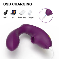 10 Speeds Vagina Sucking Vibrator Vibrating Sucker Oral Sex Suction Clitoris Stimulator Erotic Sex Toy for Women Sexual Wellness - Passion Pulse Adult