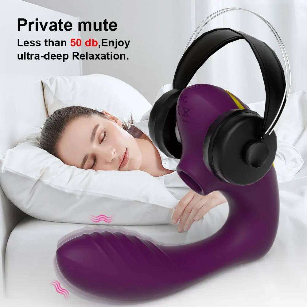10 Speeds Vagina Sucking Vibrator Vibrating Sucker Oral Sex Suction Clitoris Stimulator Erotic Sex Toy for Women Sexual Wellness - Passion Pulse Adult