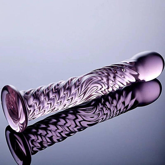 17cm Crystal Glass Dildo – Realistic Design with Suction Cup for G-Spot Massage - Passion Pulse Adult