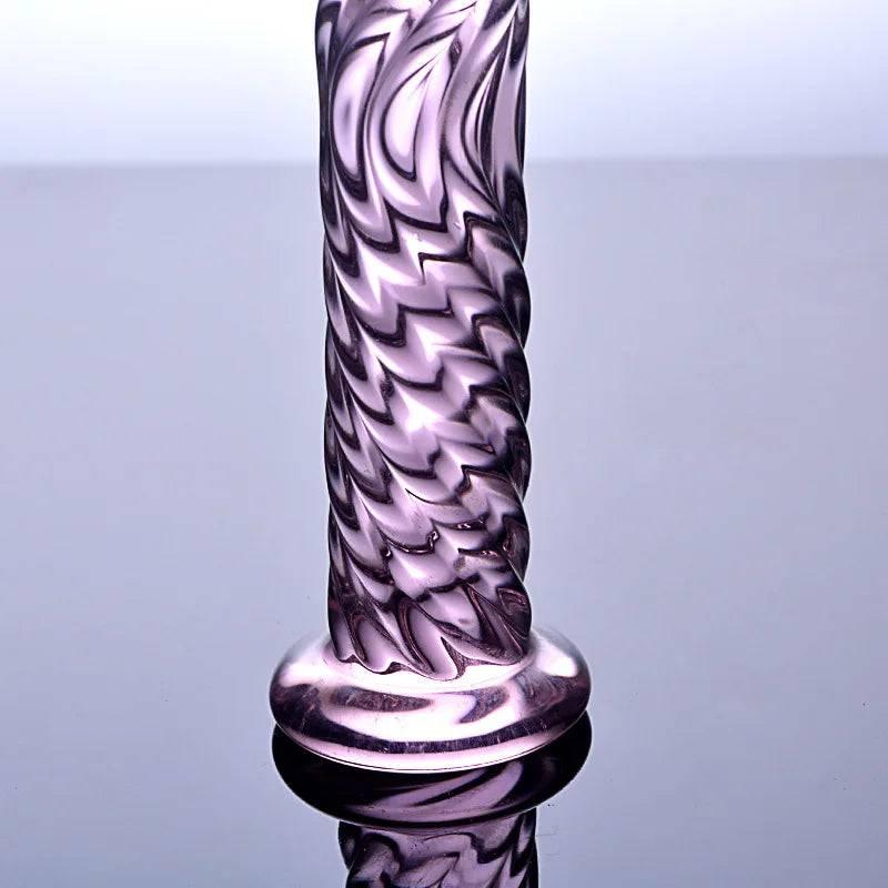 17cm Crystal Glass Dildo – Realistic Design with Suction Cup for G-Spot Massage - Passion Pulse Adult