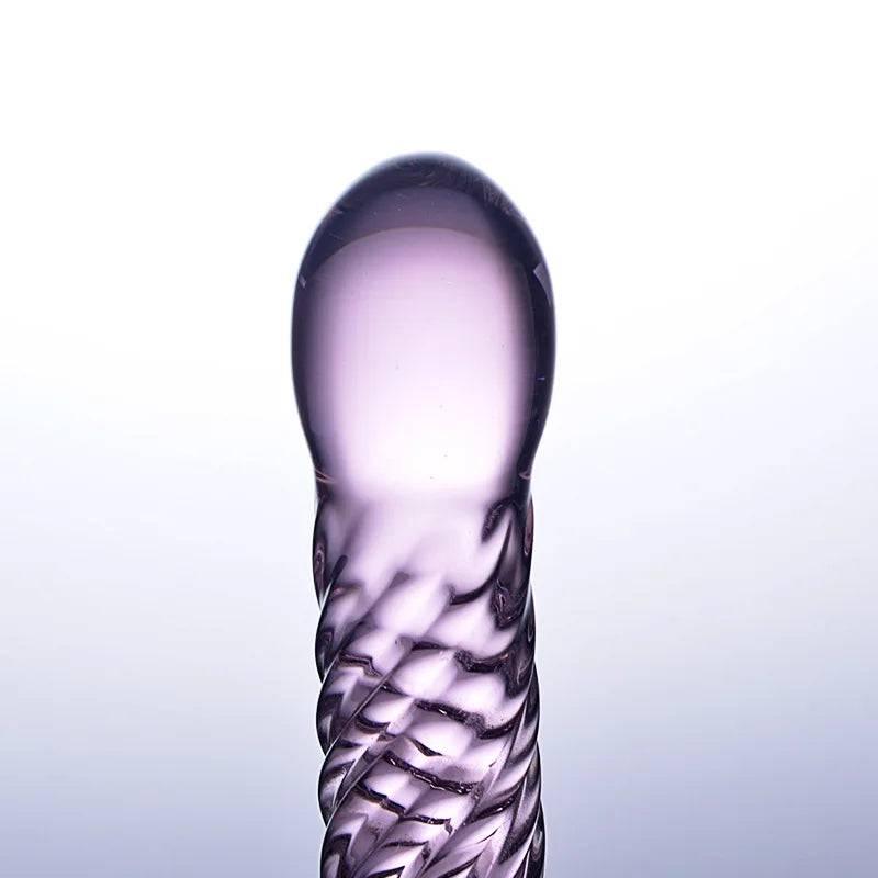 17cm Crystal Glass Dildo – Realistic Design with Suction Cup for G-Spot Massage - Passion Pulse Adult