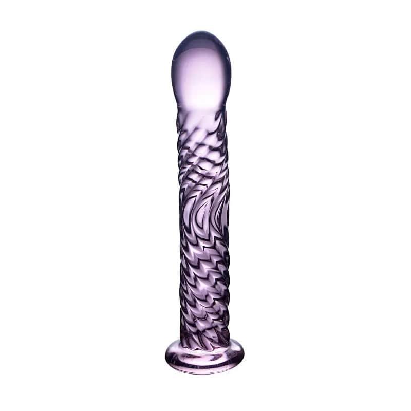 17cm Crystal Glass Dildo – Realistic Design with Suction Cup for G-Spot Massage - Passion Pulse Adult