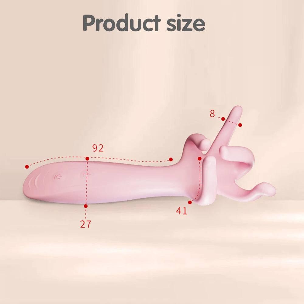 30-Speed Nipple Clitoral Stimulation Breast Clips Clamp Vibrator - Passion Pulse Adult