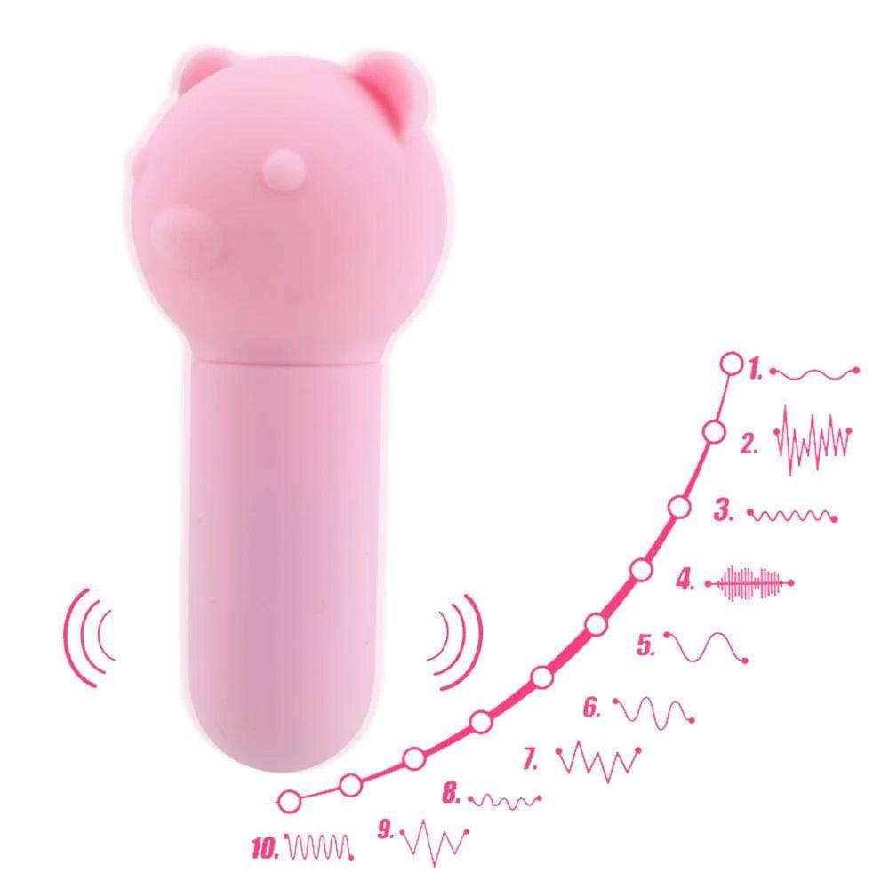 85mm Sexy Bear Vibrator for Women - Passion Pulse Adult