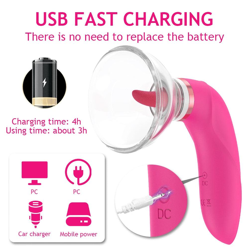 PASSION PULSE Red Power - Clit & Nipple Sucking Vibrator - Passion Pulse Adult