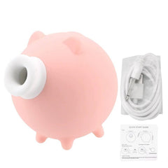 Cute Pig Vibrator – 10-Mode Female Masturbator & Clitoral Sucker - Passion Pulse Adult