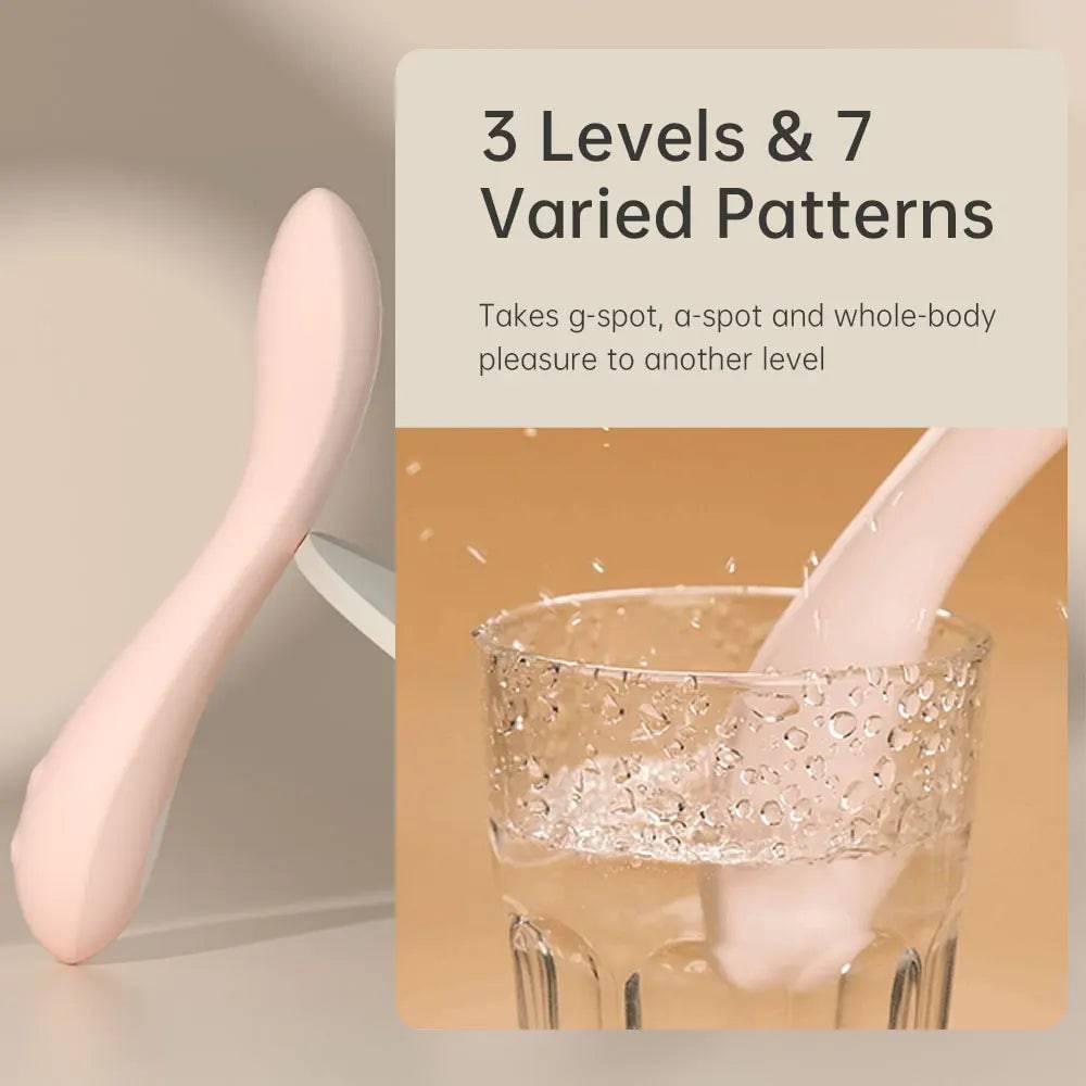 DRY WELL G-Spot Heating Rose Vibrator: Clitoral & G-Spot Stimulation - Passion Pulse Adult