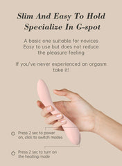 DRY WELL G-Spot Heating Rose Vibrator: Clitoral & G-Spot Stimulation - Passion Pulse Adult