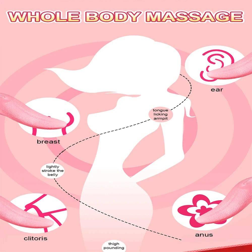 Heated Tongue Licking Vibrator for Women: Clitoris & G-Spot Stimulator - Passion Pulse Adult