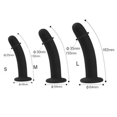 3-Piece Silicone Anal Plug Set – Beginner-Friendly Butt Plugs with Suction Cup for Prostate Massage - Passion Pulse Adult