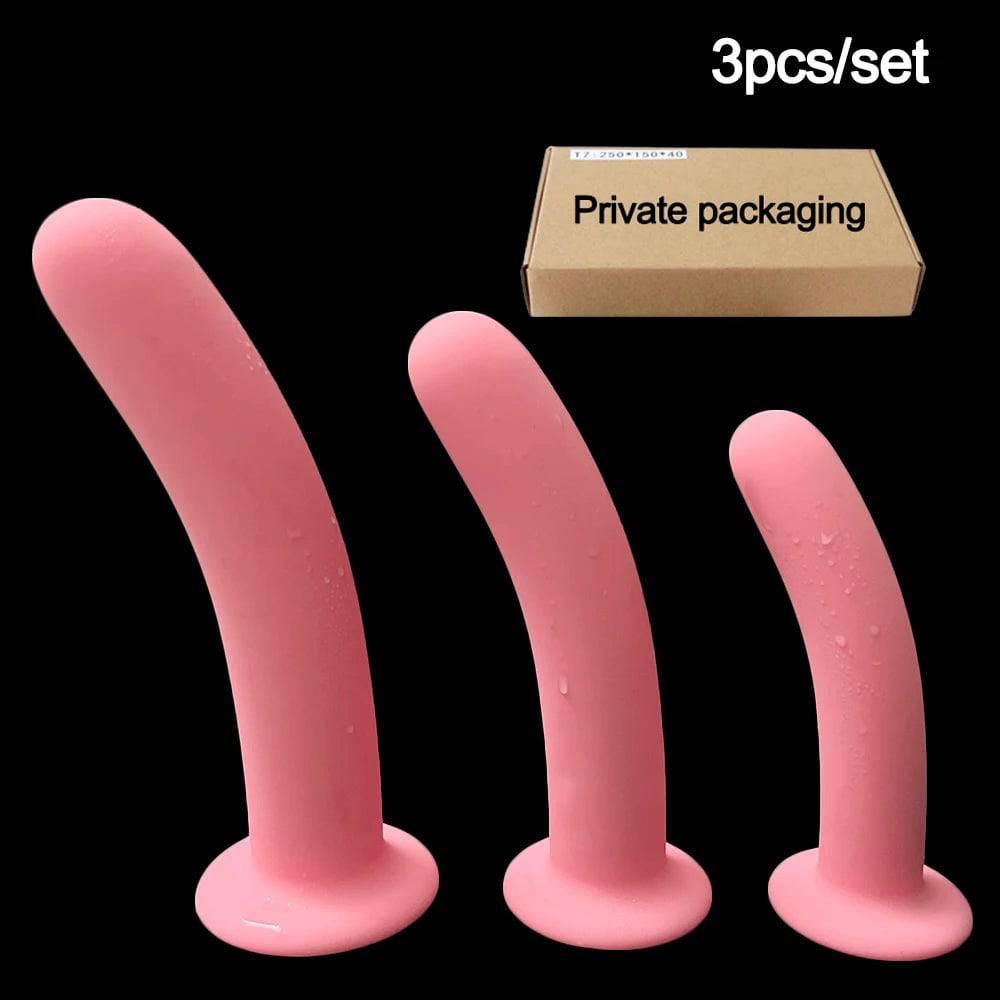 3-Piece Silicone Anal Plug Set – Beginner-Friendly Butt Plugs with Suction Cup for Prostate Massage - Passion Pulse Adult