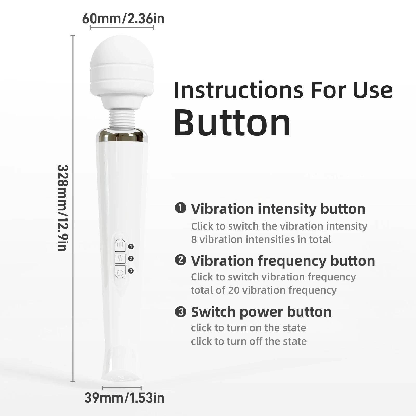 PASSION PULSE ADULT Super Extra Magic Wand Vibrator - Passion Pulse Adult