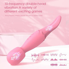 Powerful AV Vibrator Dildos Real Tongue Licking for Women 10 Modes Clitoris Stimulator G Spot Vagina Massager Sex Toys for Woman - Passion Pulse Adult