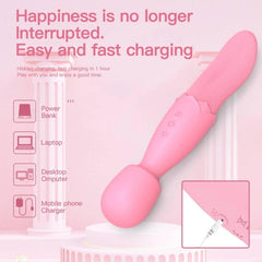 Powerful AV Vibrator Dildos Real Tongue Licking for Women 10 Modes Clitoris Stimulator G Spot Vagina Massager Sex Toys for Woman - Passion Pulse Adult