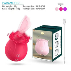 Rose Petal G-Spot Suction Vibrator – Powerful Sucking Vibrations - Passion Pulse Adult