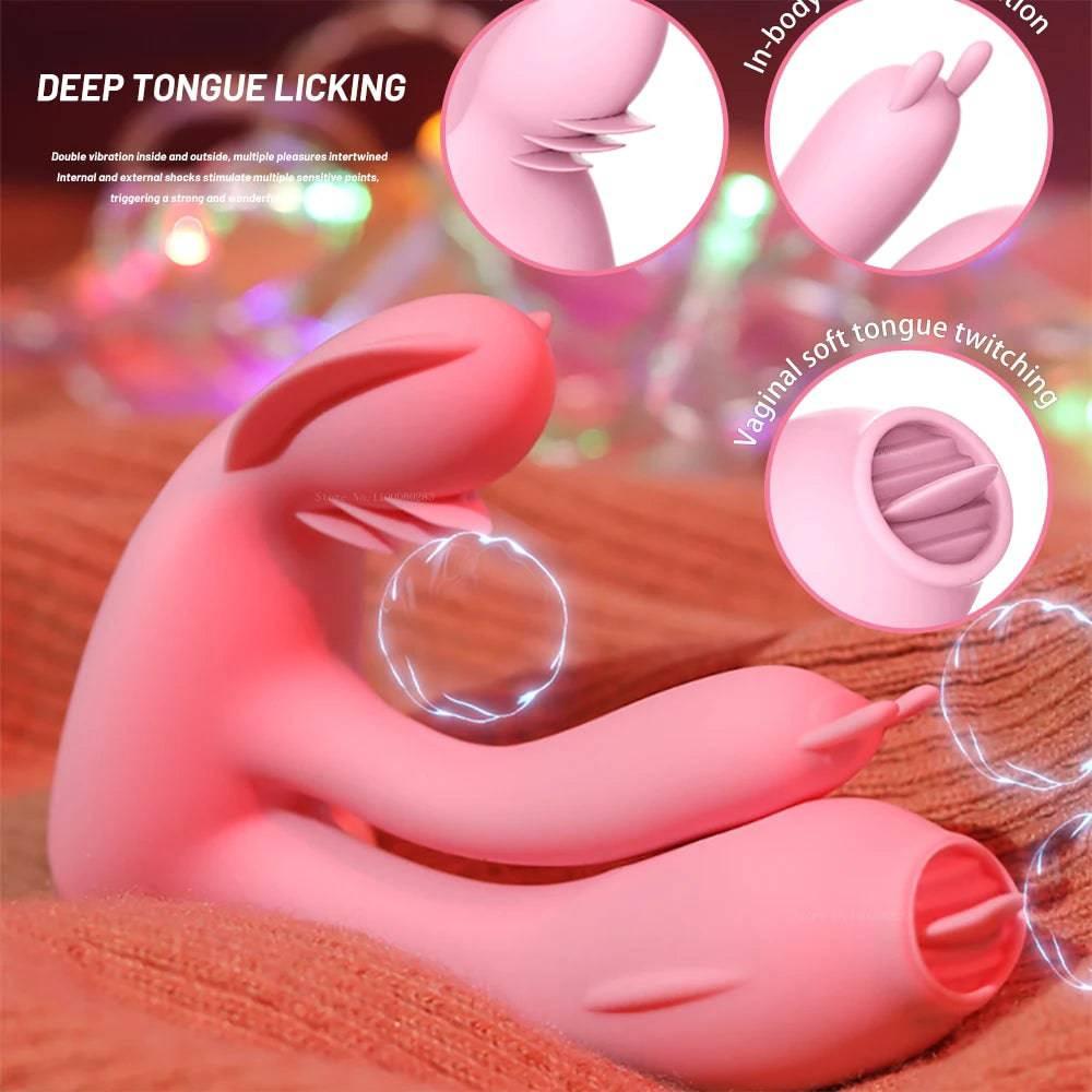 Bluetooth APP-Controlled Wearable Rabbit Vibrator - Passion Pulse Adult