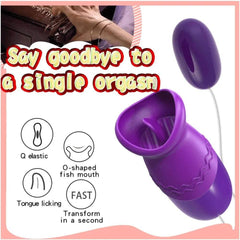 PASSION PULSE Tongue Licking Egg Vibrator: G-Spot & Clitoris Stimulator - Passion Pulse Adult