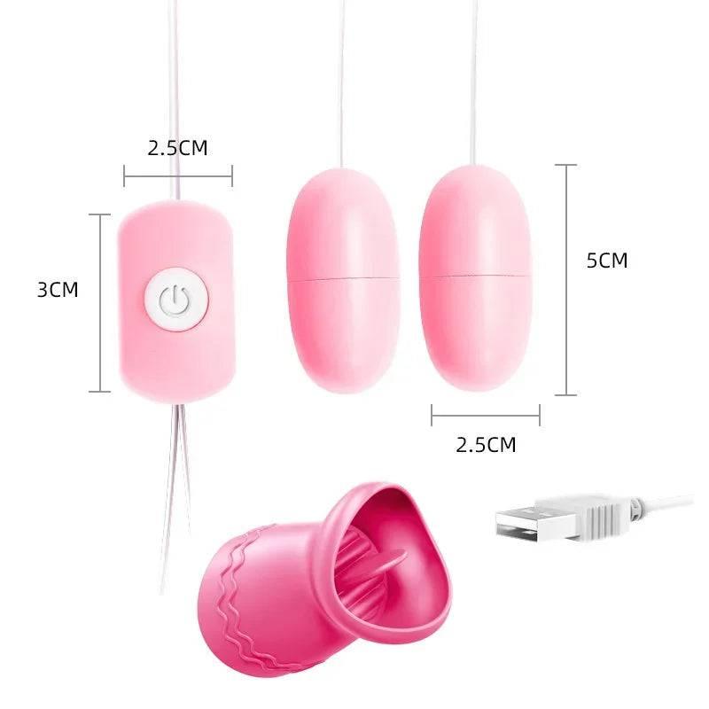 PASSION PULSE Tongue Licking Egg Vibrator: G-Spot & Clitoris Stimulator - Passion Pulse Adult