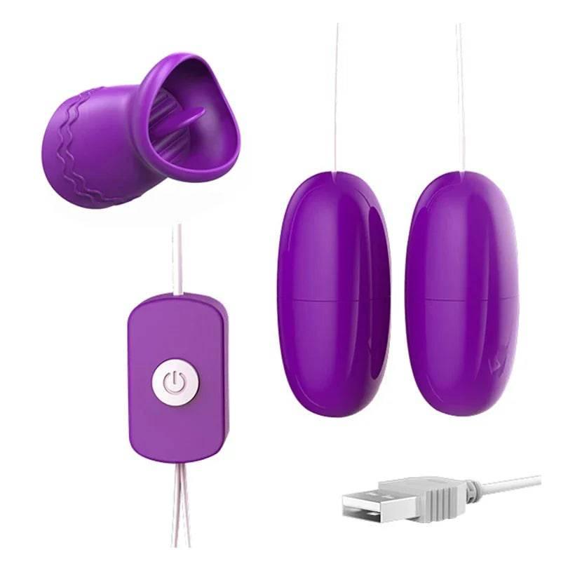 PASSION PULSE Tongue Licking Egg Vibrator: G-Spot & Clitoris Stimulator - Passion Pulse Adult