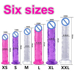 Affordable Realistic Jelly Dildo – 6 Sizes - Passion Pulse Adult