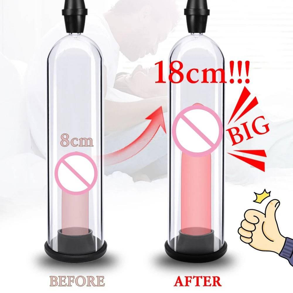 Male Penis Pump: Manual Penis Enlarger for Enhancement and Erection, Sex Toy for Men, Vacuum Pump for Big Dick Training and Lasting Masturbation - Passion Pulse Adult