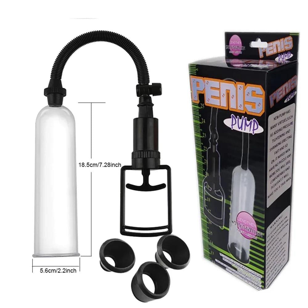 Male Penis Pump: Manual Penis Enlarger for Enhancement and Erection, Sex Toy for Men, Vacuum Pump for Big Dick Training and Lasting Masturbation - Passion Pulse Adult