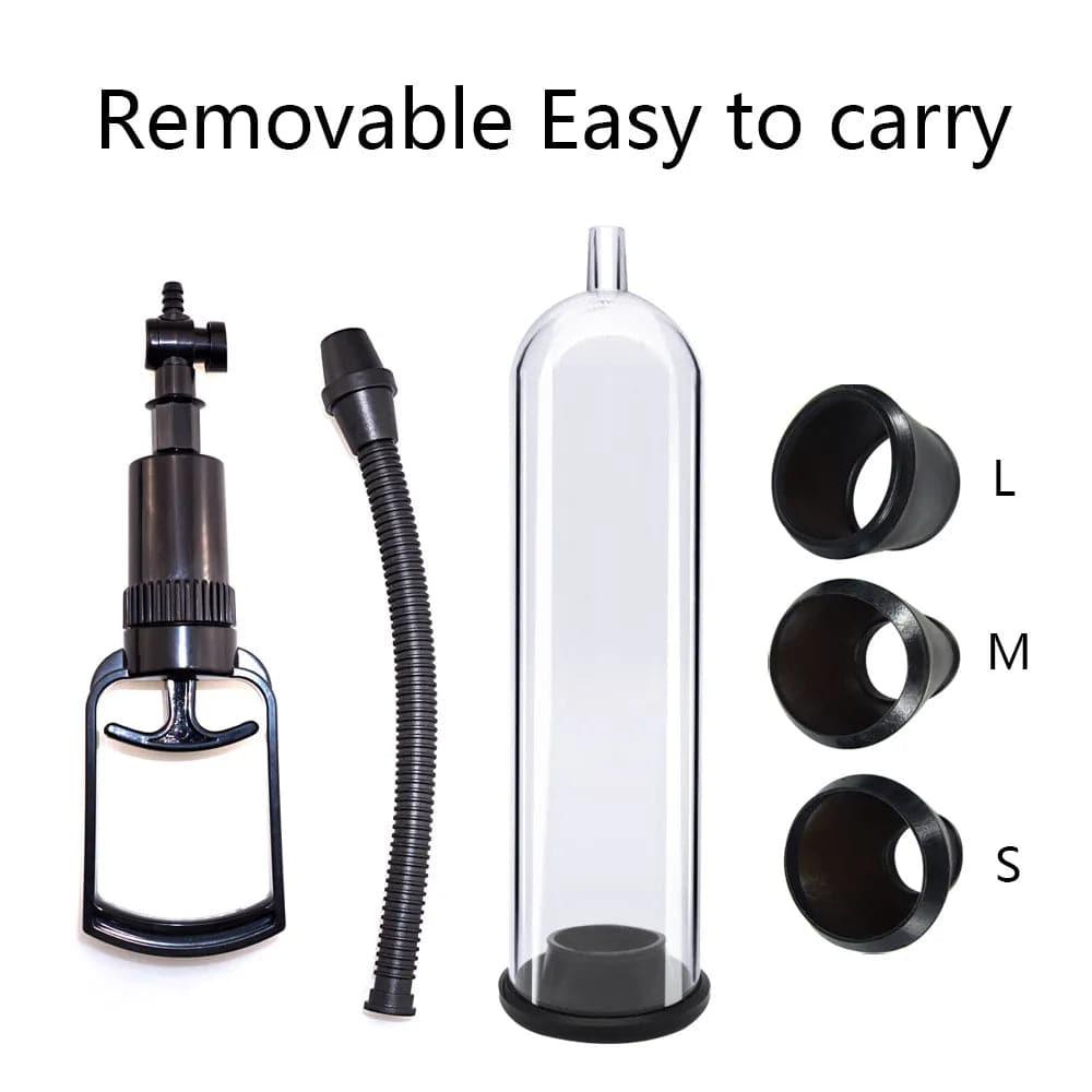 Male Penis Pump: Manual Penis Enlarger for Enhancement and Erection, Sex Toy for Men, Vacuum Pump for Big Dick Training and Lasting Masturbation - Passion Pulse Adult