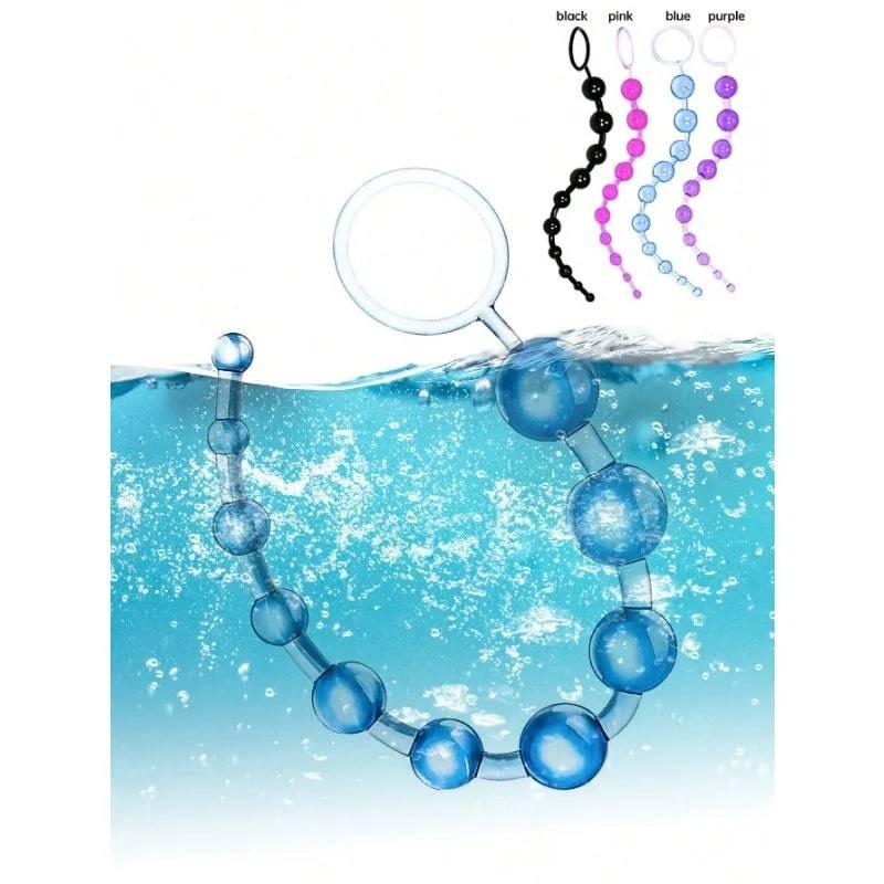 10 Beads Anal Silky Sensation - 10-Bead Silicone Pleasure String - Passion Pulse Adult