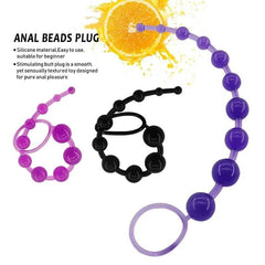 10 Beads Anal Silky Sensation - 10-Bead Silicone Pleasure String - Passion Pulse Adult