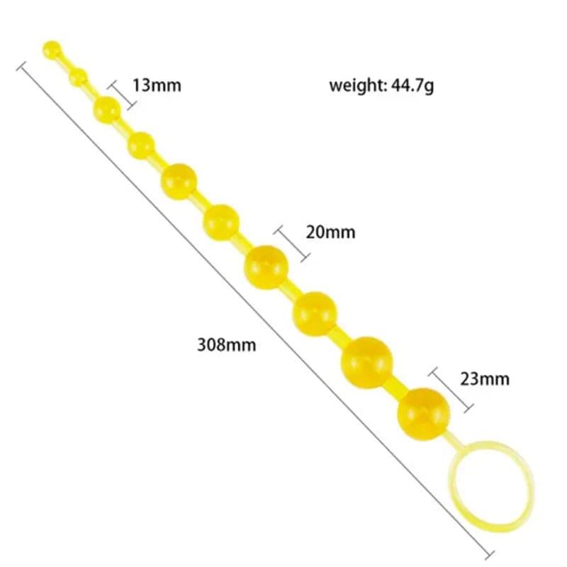 10 Beads Anal Silky Sensation - 10-Bead Silicone Pleasure String - Passion Pulse Adult