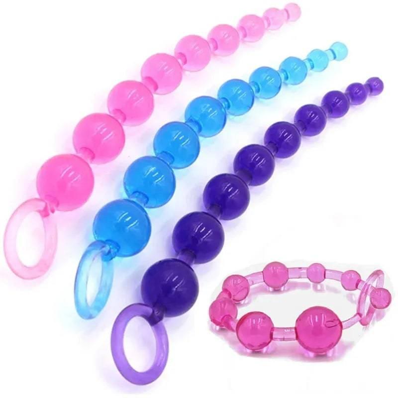 10 Beads Anal Silky Sensation - 10-Bead Silicone Pleasure String - Passion Pulse Adult