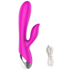 10-Speed USB Rechargeable Rabbit Vibrator – Powerful G-Spot & Clitoral Stimulator - Passion Pulse Adult
