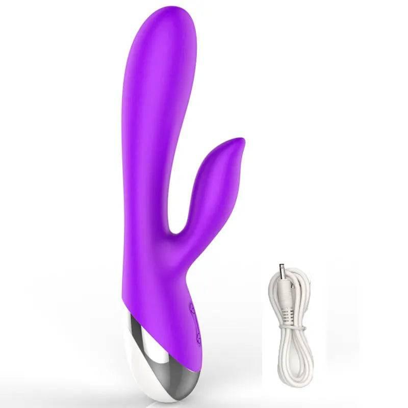 10-Speed USB Rechargeable Rabbit Vibrator – Powerful G-Spot & Clitoral Stimulator - Passion Pulse Adult