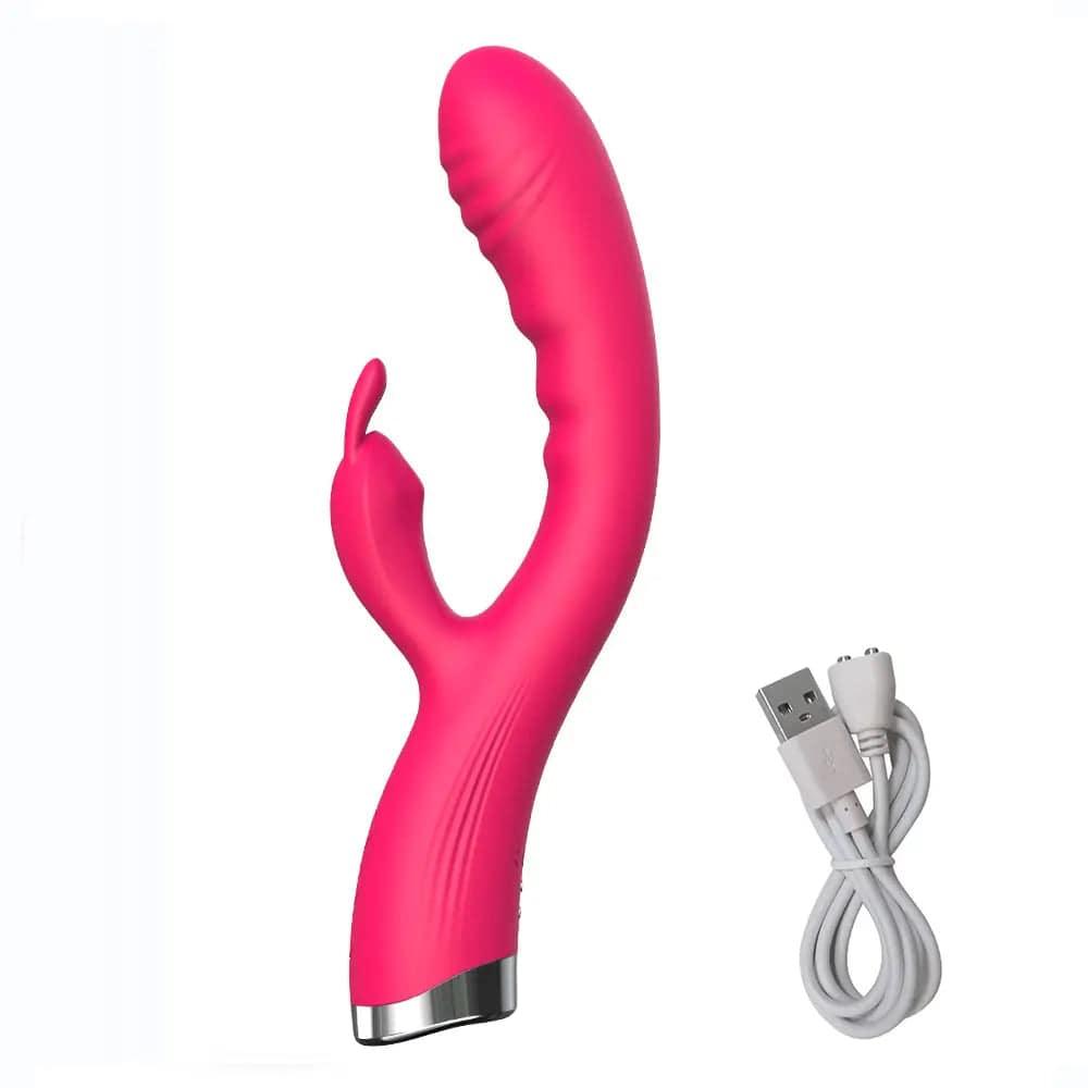 10-Speed USB Rechargeable Rabbit Vibrator – Powerful G-Spot & Clitoral Stimulator - Passion Pulse Adult