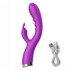 10-Speed USB Rechargeable Rabbit Vibrator – Powerful G-Spot & Clitoral Stimulator - Passion Pulse Adult