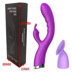 10-Speed USB Rechargeable Rabbit Vibrator – Powerful G-Spot & Clitoral Stimulator - Passion Pulse Adult