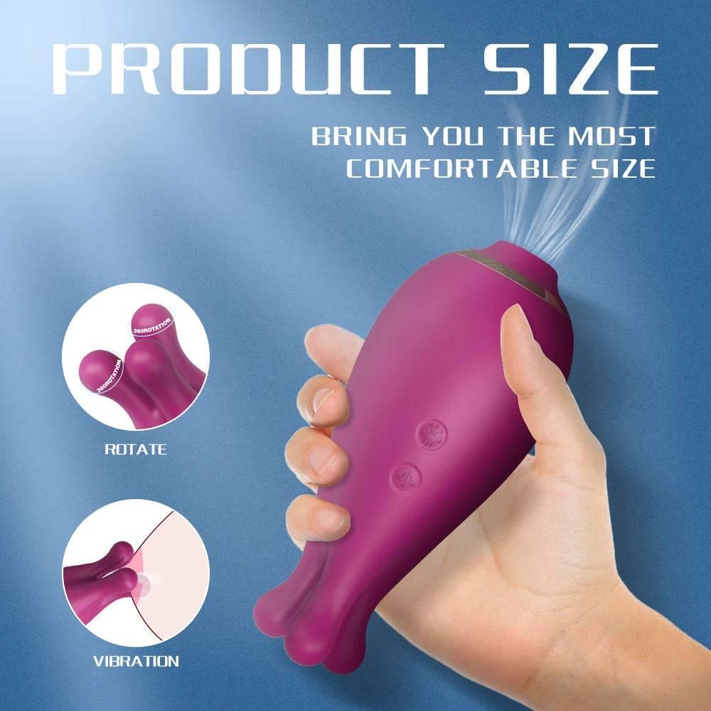 2-in-1 Clit Sucker & Vacuum Stimulator: Powerful Vibrator for Women - Passion Pulse Adult