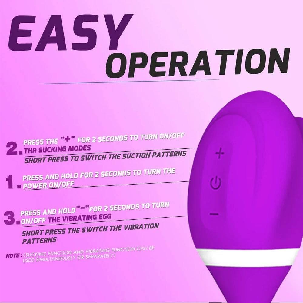 2-in-1 Clitoris Sucking & Vibrating Egg: Powerful Stimulator for Women - Passion Pulse Adult
