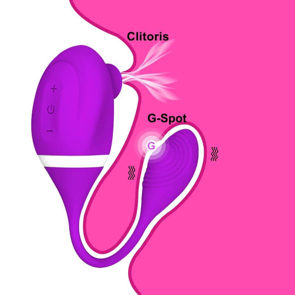 2-in-1 Clitoris Sucking & Vibrating Egg: Powerful Stimulator for Women - Passion Pulse Adult