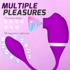 2-in-1 Clitoris Sucking & Vibrating Egg: Powerful Stimulator for Women - Passion Pulse Adult